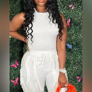 2 pc Fringe pants set